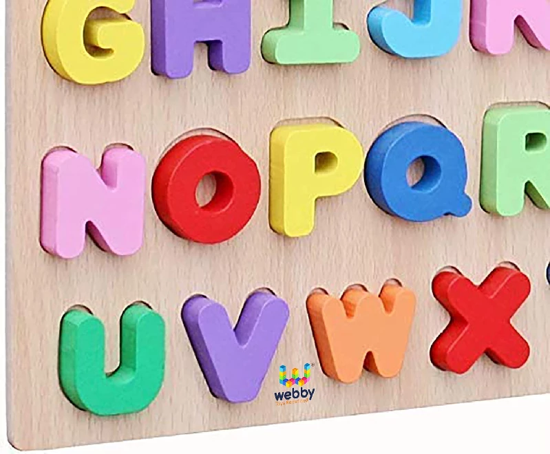 Webby Wooden Capital Alphabets Letters Learning Educational Puzzle Toy for Kids - Image 4