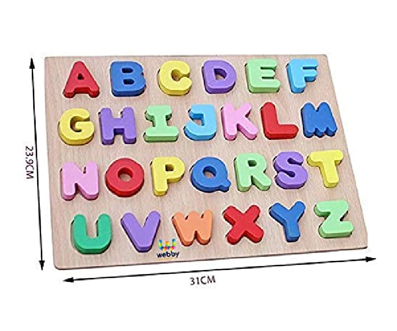 Webby Wooden Capital Alphabets Letters Learning Educational Puzzle Toy for Kids - Image 7