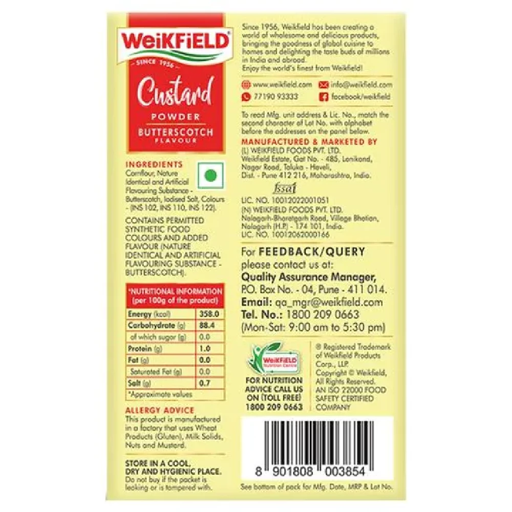 Weikfield Custard Powder Butterscotch - Image 2