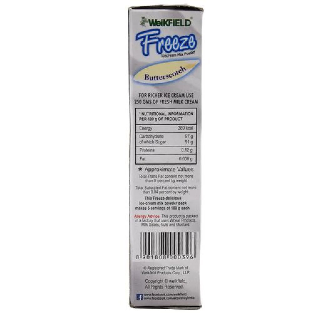 Weikfield Freeze Icecream Mix Powder - Butterscotch - Image 7