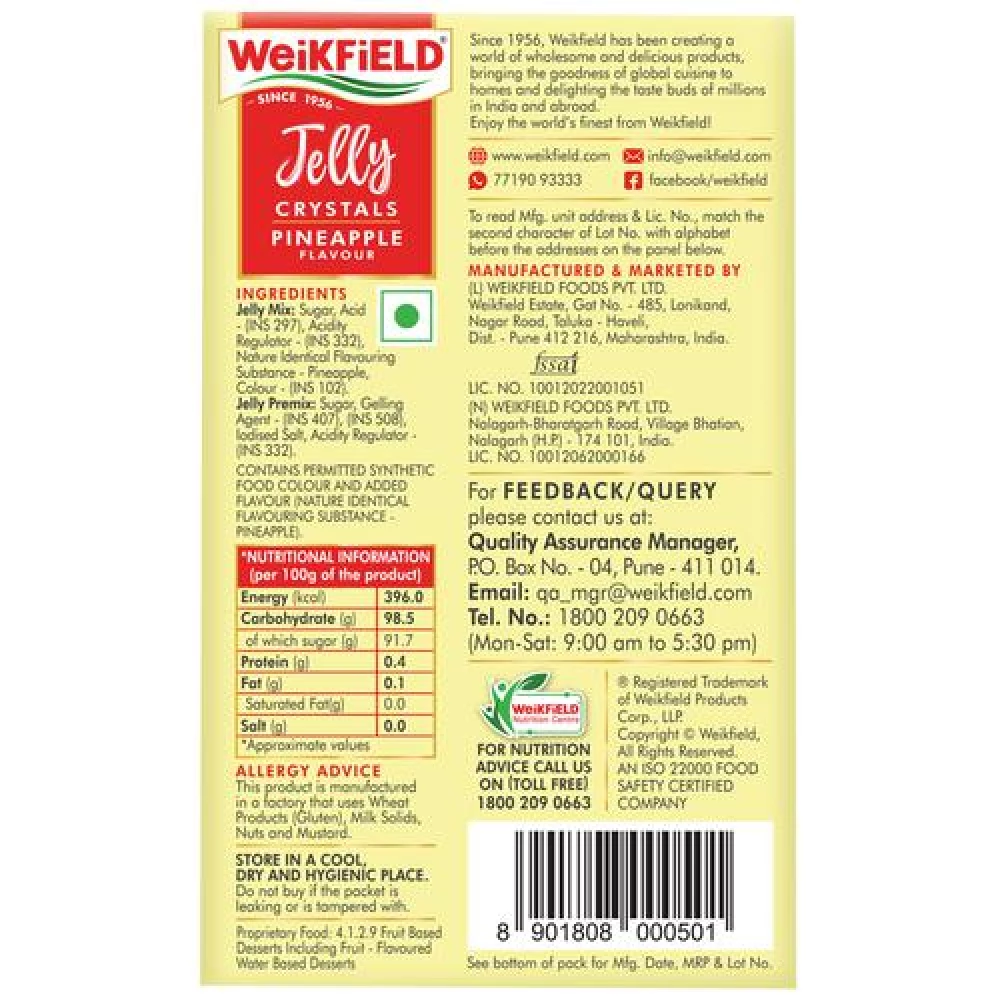 Weikfield Jelly Crystals - Pineapple Flavor - Image 2