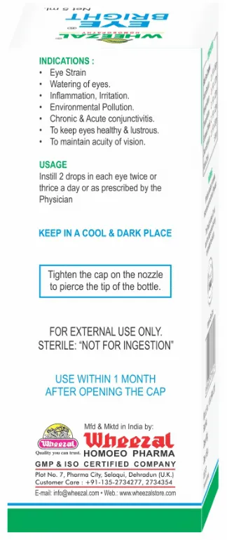 Wheezal Eye Bright Eye Drop - Image 3