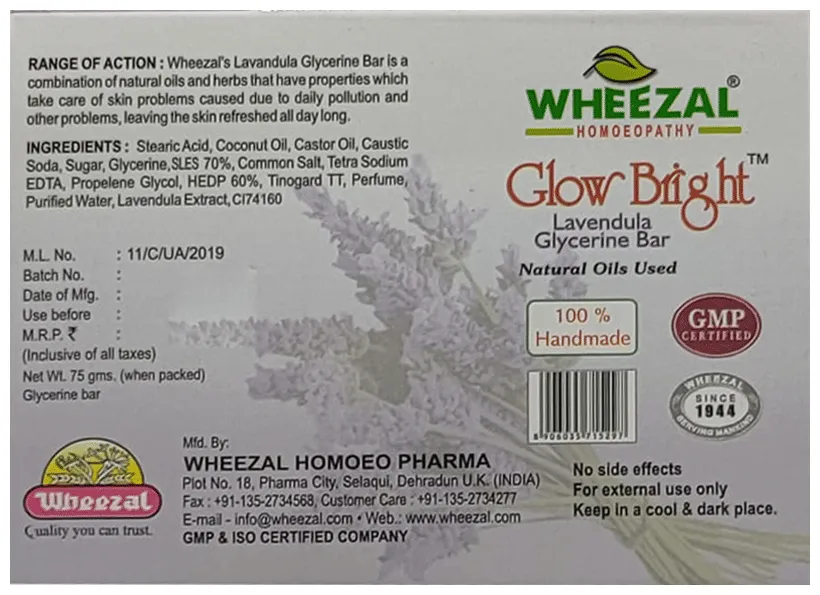 Wheezal Glow Bright Lavendula Glycerine Bar - Image 2