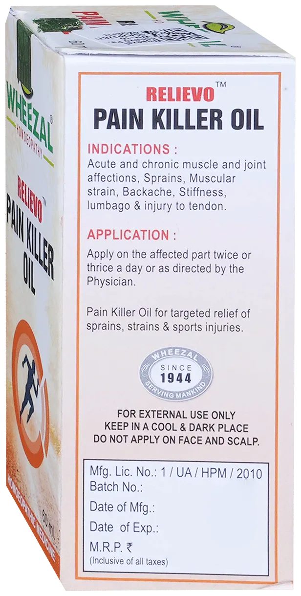 Wheezal Relievo Pain Killer Oil - Image 4