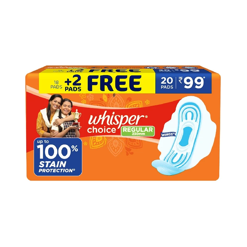 Whisper Choice Sanitary Regular Pads