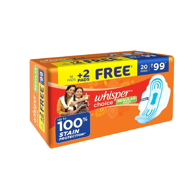 Whisper Choice Sanitary Regular Pads - Image 2