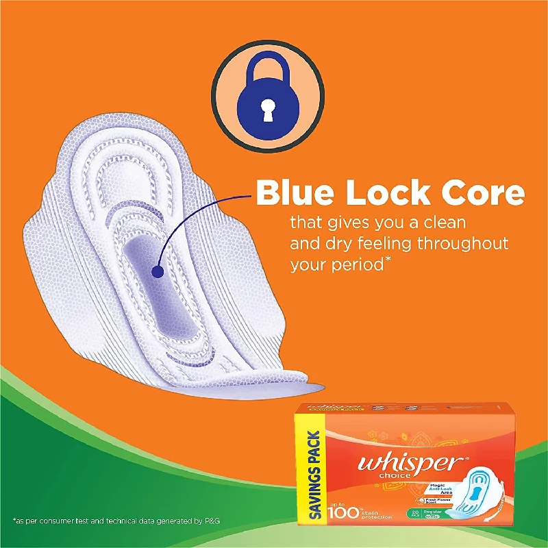 Whisper Choice Sanitary Regular Pads - Image 5