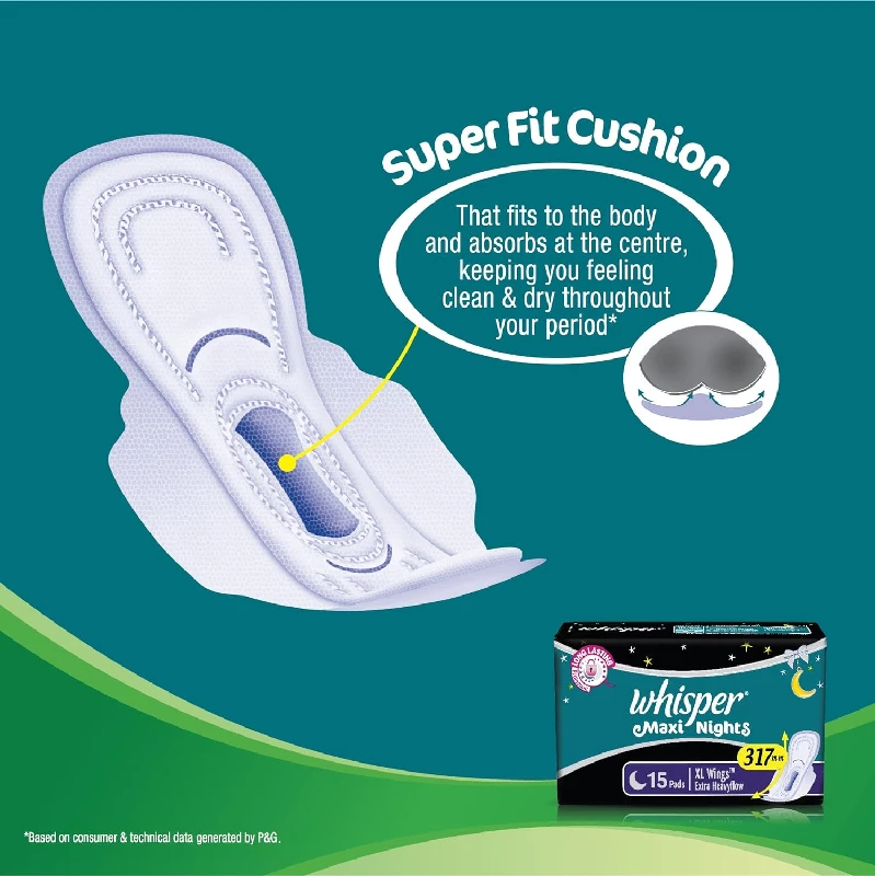 Whisper Maxi Nights Sanitary Pads - Image 3