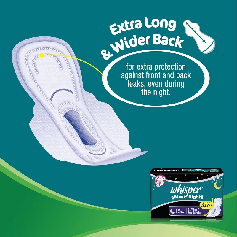 Whisper Maxi Nights Sanitary Pads - Image 4
