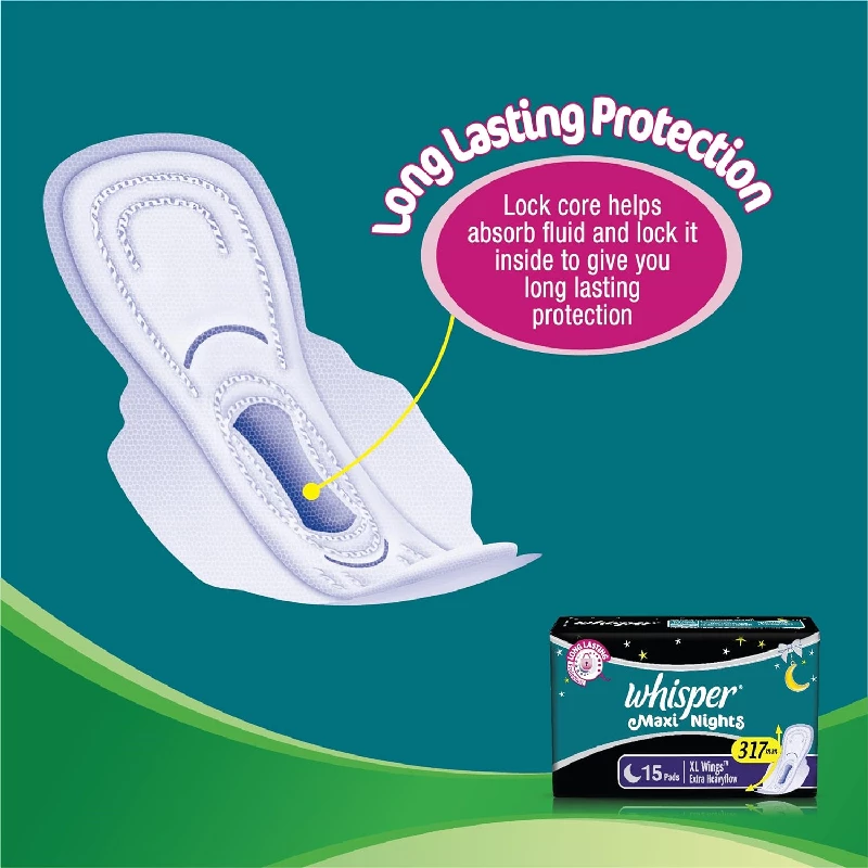 Whisper Maxi Nights Sanitary Pads - Image 5