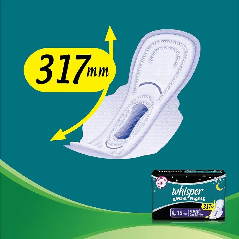 Whisper Maxi Nights Sanitary Pads - Image 6