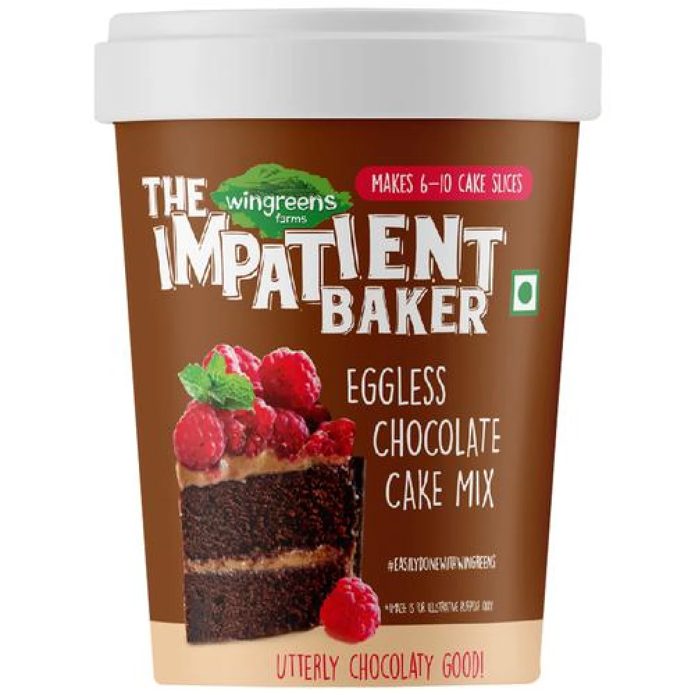 Wingreens Farms Impatient Baker  - Eggless Chocolate Cake Mix Wingreens Farms Impatient Baker  - Eggless Chocolate Cake Mix--300 g Tub