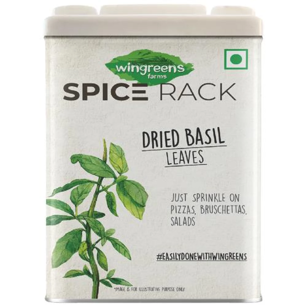Wingreens Farms Spice Rack Basil Leaves - International Herb Seasoning Wingreens Farms Spice Rack Basil Leaves - International Herb Seasoning--30 g