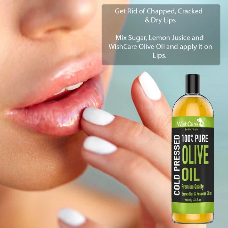 WishCare 100% Pure Cold Pressed Olive Oil for Healthy Hair and Glowing Skin - Image 9