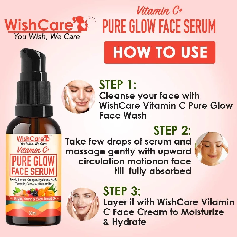 WishCare 35% Vitamin C+ Pure Glow Face Serum For Bright & Young Skin - Vitamin C Serum for Face - Image 7