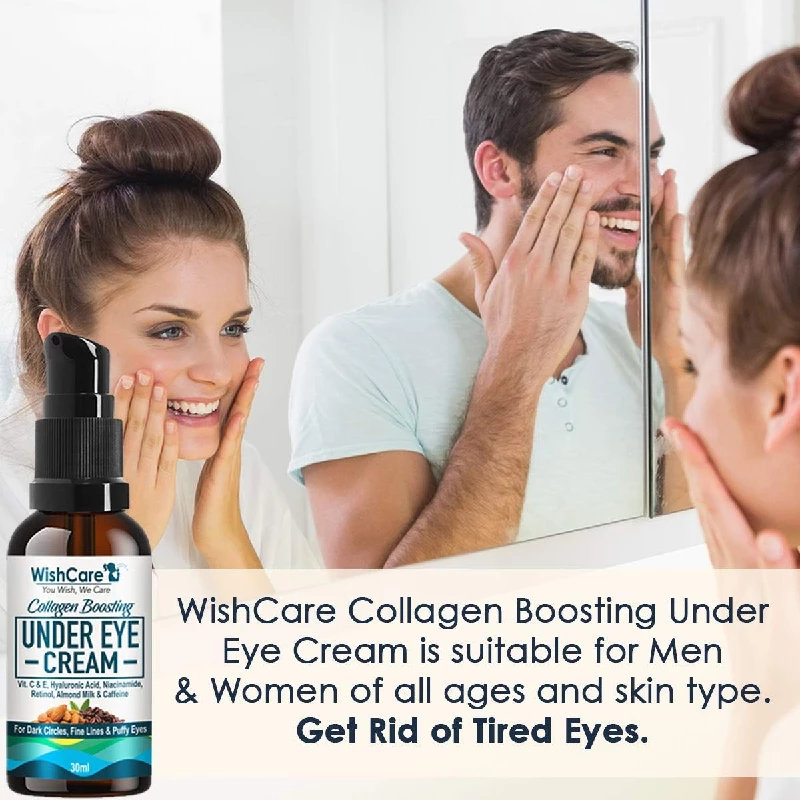 WishCare Collagen Boosting Under Eye Cream For Dark Circle, Puffy Eyes & Wrinkles - Coffee & Almond - Image 3