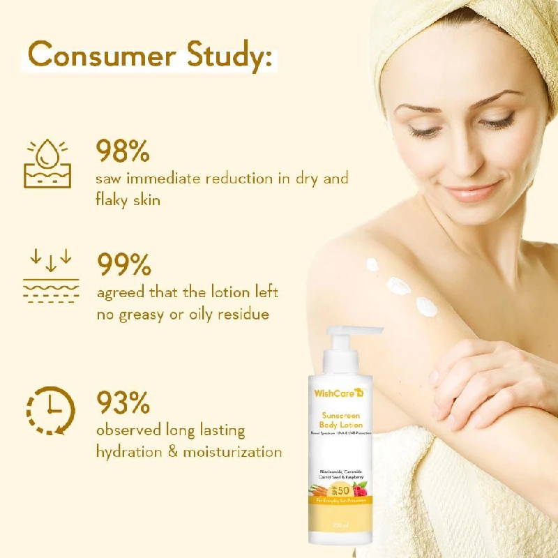 WishCare Sunscreen Body Lotion SPF 50 Broad Spectrum - Image 2