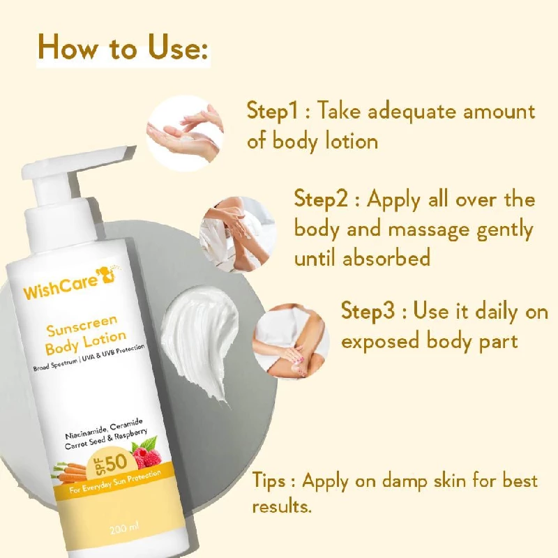 WishCare Sunscreen Body Lotion SPF 50 Broad Spectrum - Image 7