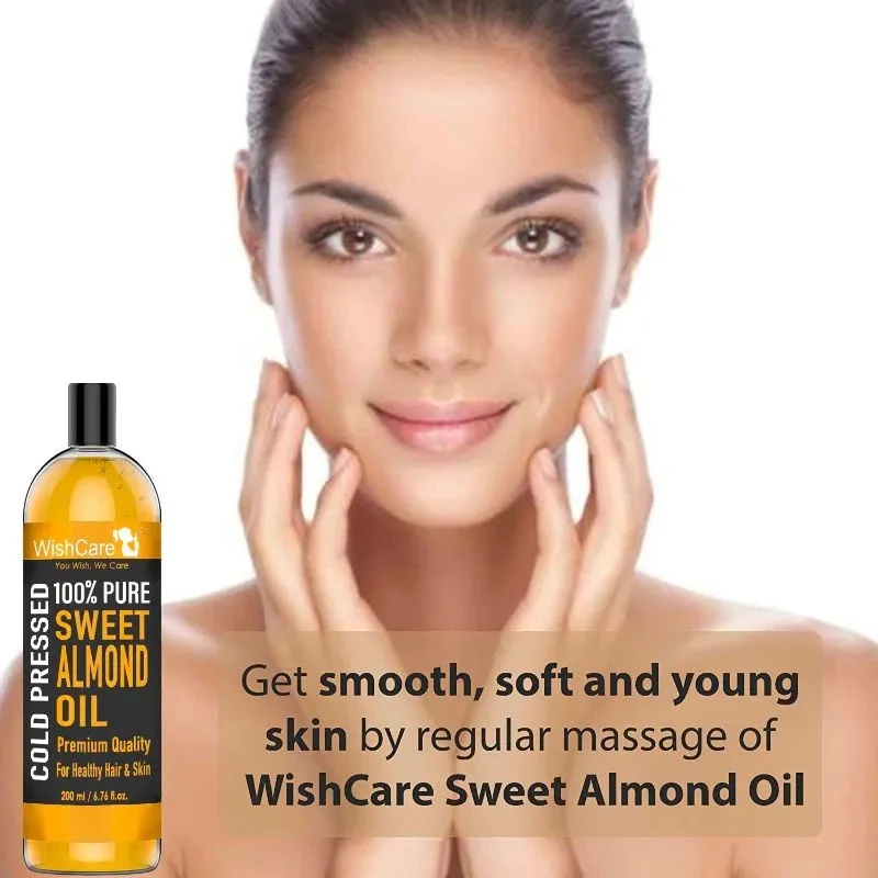 Wishcare 100% Pure Cold Pressed Badam Rogan Sweet Almond Oil for Healthy Hair and Glowing Skin - Image 5
