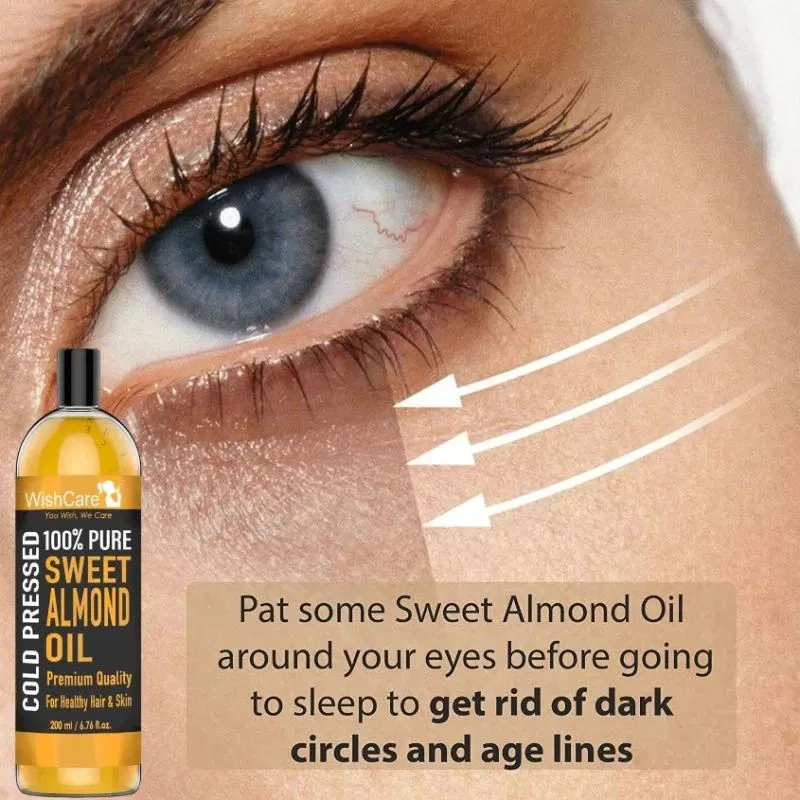 Wishcare 100% Pure Cold Pressed Badam Rogan Sweet Almond Oil for Healthy Hair and Glowing Skin - Image 6