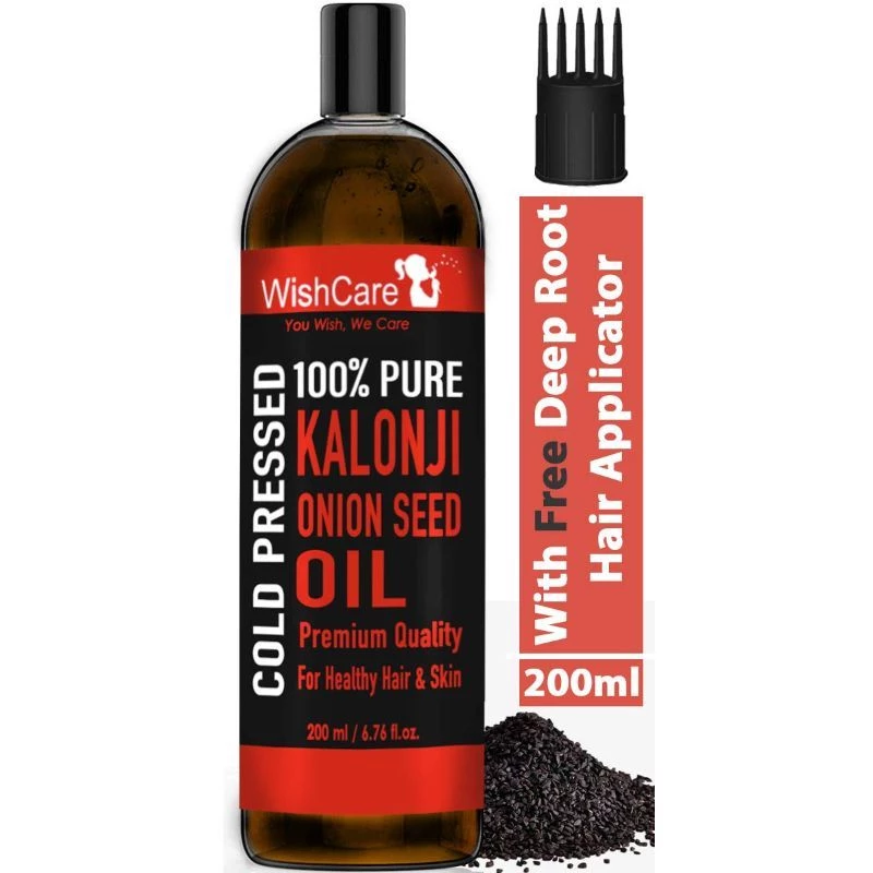 Wishcare 100% Pure Cold Pressed Castor Oil & Kalonji Black Onion Seed Oil Combo - Image 3