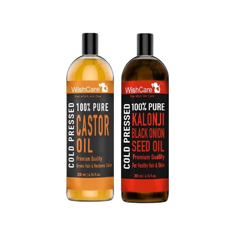 Wishcare 100% Pure Cold Pressed Castor Oil & Kalonji Black Onion Seed Oil Combo - Image 6