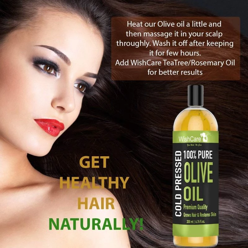 Wishcare 100% Pure Cold Pressed Olive Oil For Healthy Hair & Glowing Skin (Pack Of 2) - Image 3