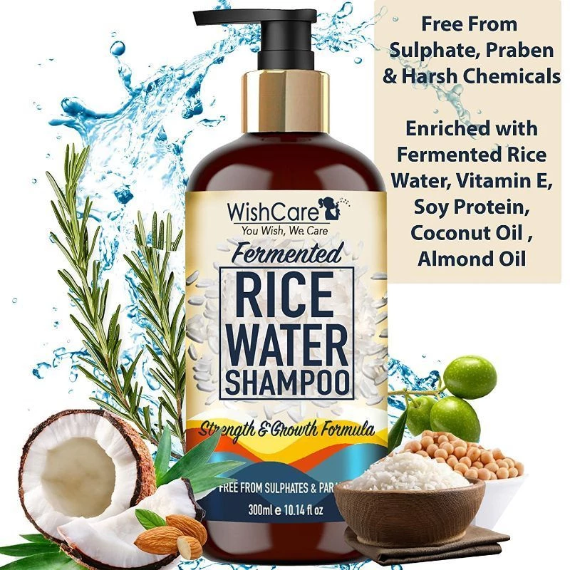 Wishcare Fermented Rice Water Shampoo For Dry & Frizzy Hair - Paraben And Sulphate Free Shampoo - Image 6