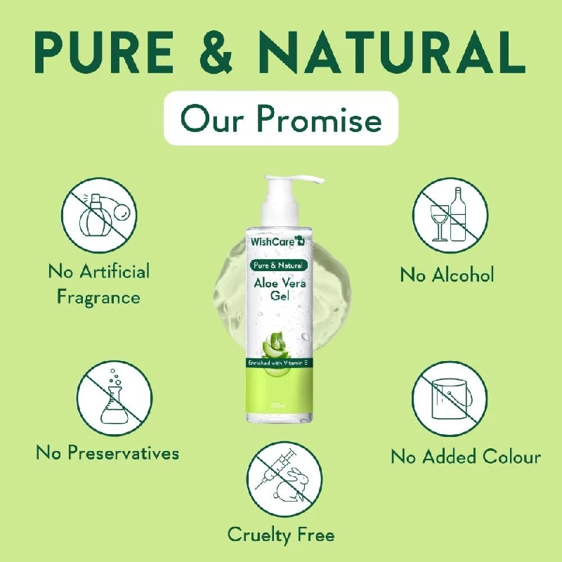 Wishcare Pure & Natural Aloe Vera Gel - Enriched With Vitamin E - Image 3