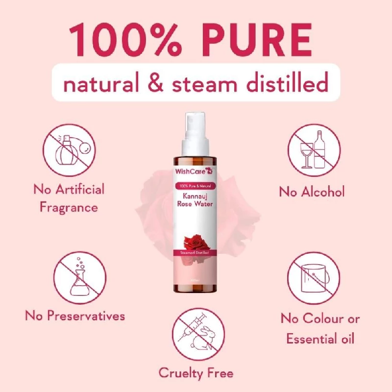 Wishcare Pure & Natural Kannauj Rose Water For Skin Face & Hair - Image 3