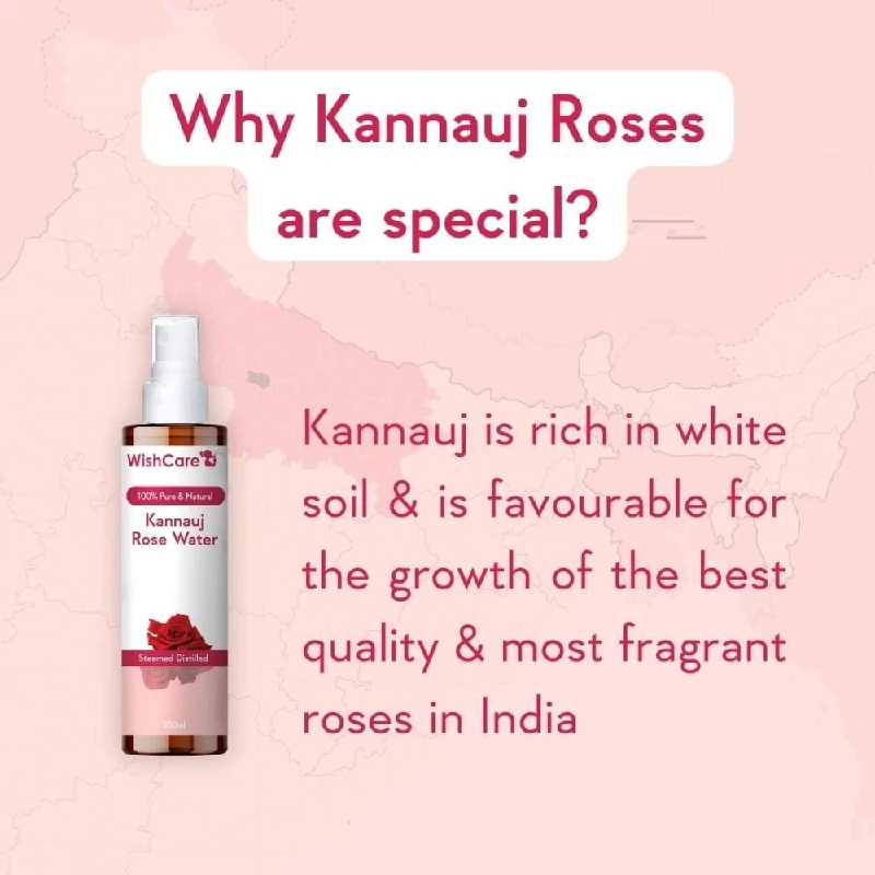 Wishcare Pure & Natural Kannauj Rose Water For Skin Face & Hair - Image 6