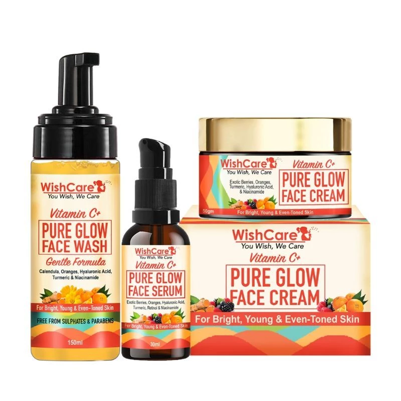 Wishcare Pure Glow Vitamin C Face Kit - For Bright & Young Skin With Hyaluronic Acid & Niacinamide - Image 8