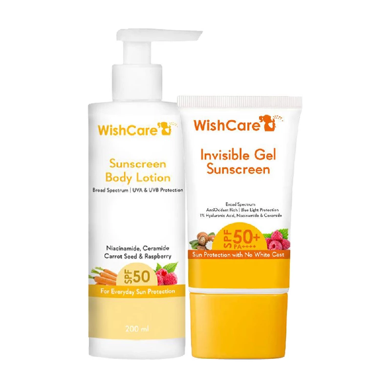 Wishcare SPF 50 Sunscreen Kit Combo Pack Wishcare SPF 50 Sunscreen Kit Combo Pack-Pack Size-250 ml