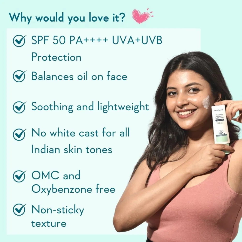 Wishcare Niacinamide Oil Balance Fluid Sunscreen Light & Matte - Image 3