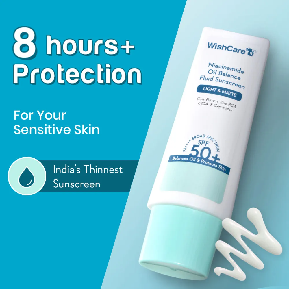 Wishcare Niacinamide Oil Balance Fluid Sunscreen Light & Matte - Image 5