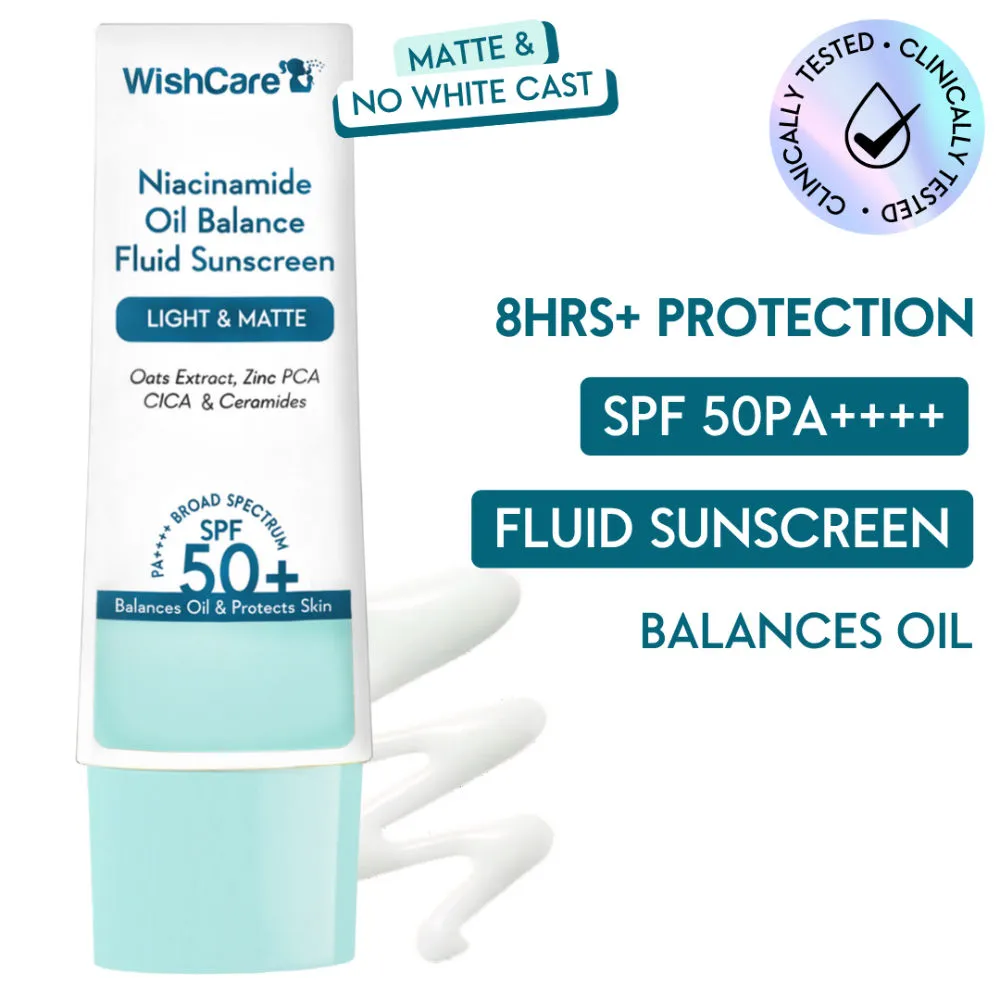 Wishcare Niacinamide Oil Balance Fluid Sunscreen Light & Matte - Image 7