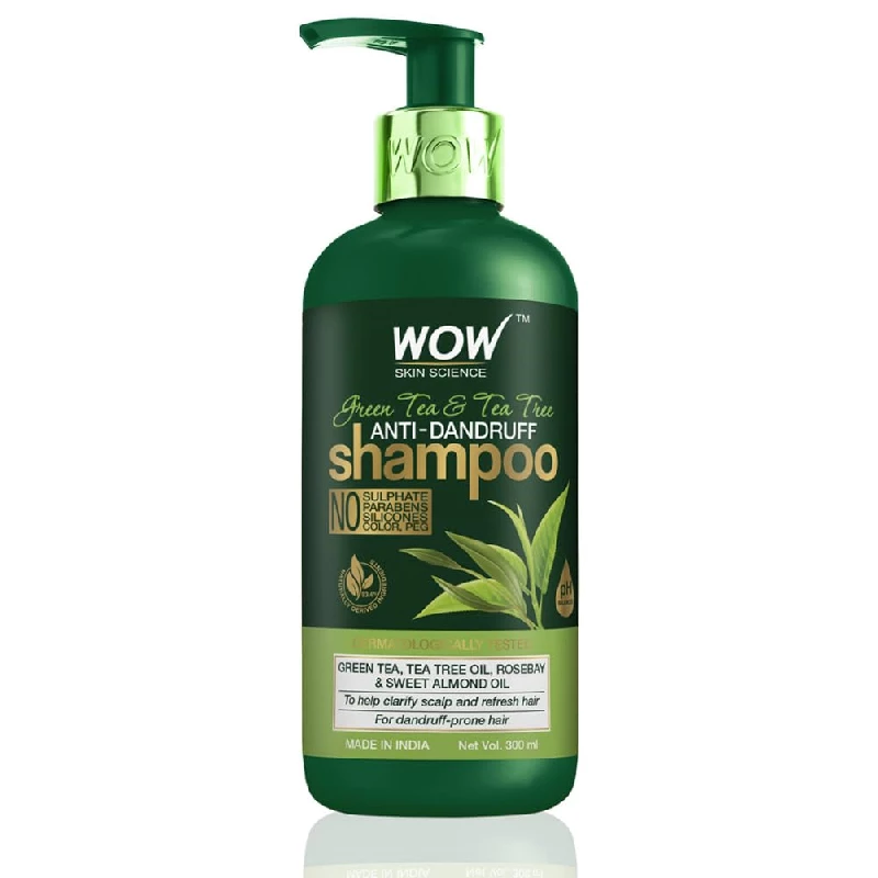 Wow Skin Science Green Tea & Tea Tree Anti-Dandruff Shampoo Wow Skin Science Green Tea & Tea Tree Anti-Dandruff Shampoo-Pack Size-300 ml