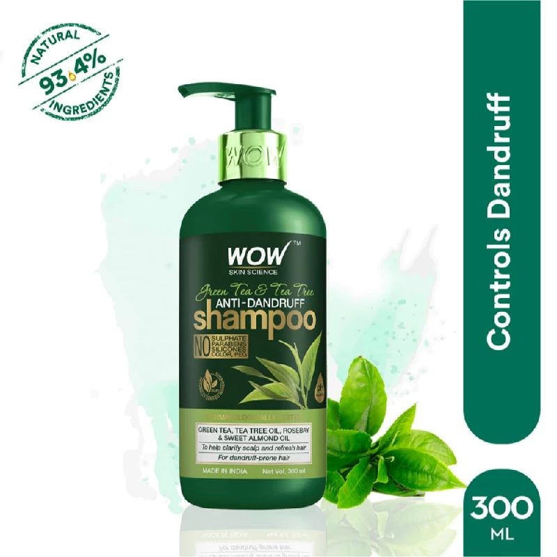 Wow Skin Science Green Tea & Tea Tree Anti-Dandruff Shampoo - Image 2