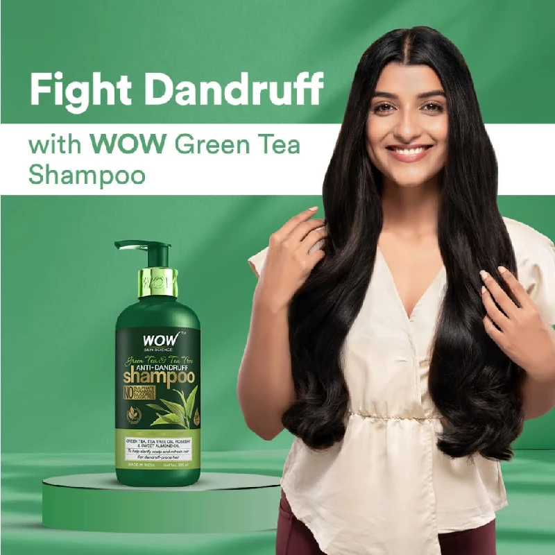 Wow Skin Science Green Tea & Tea Tree Anti-Dandruff Shampoo - Image 3