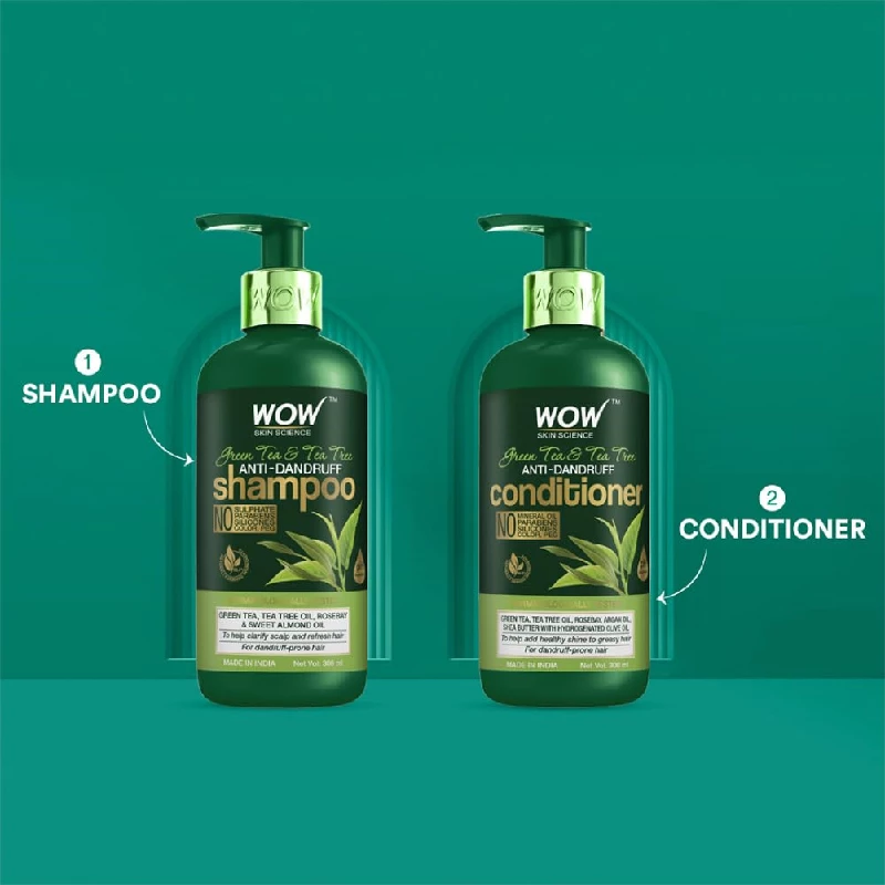 Wow Skin Science Green Tea & Tea Tree Anti-Dandruff Shampoo - Image 8