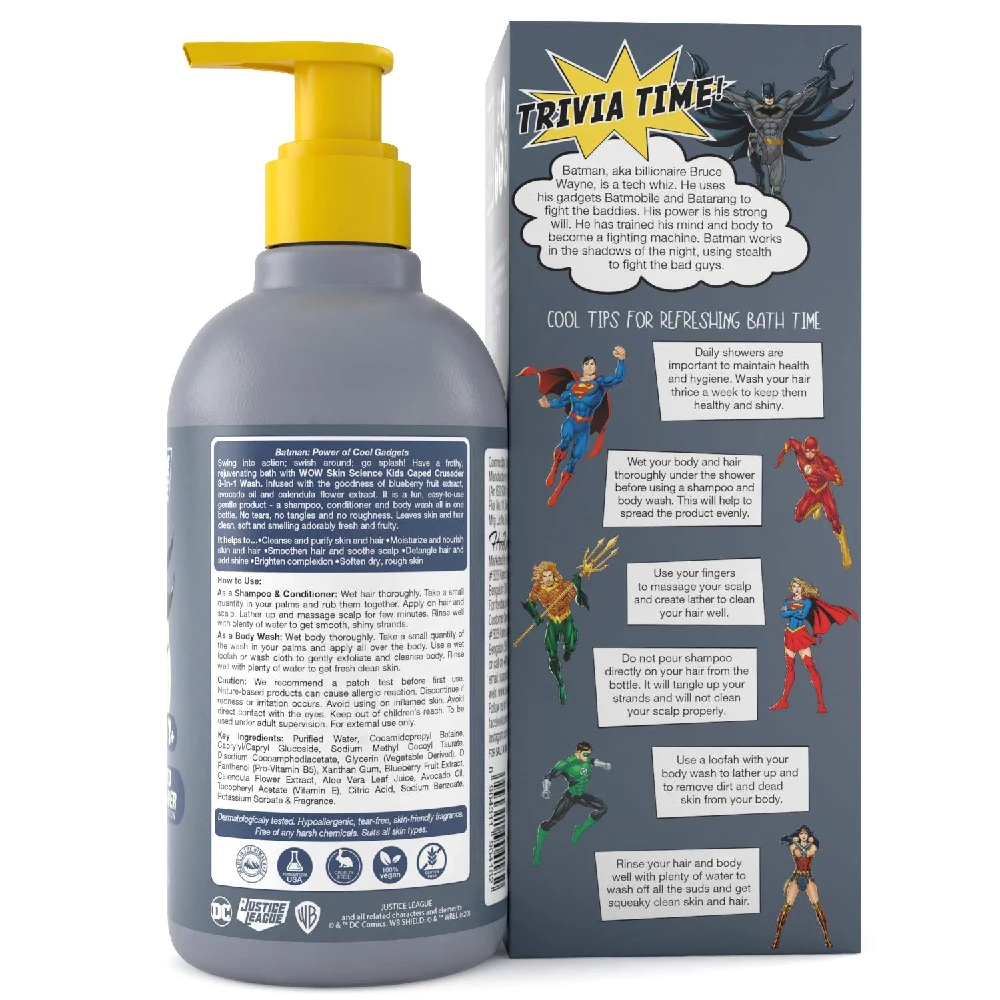 Wow Skin Science Kids 3 in 1 Wash - Caped Crusader Batman Edition - Image 3