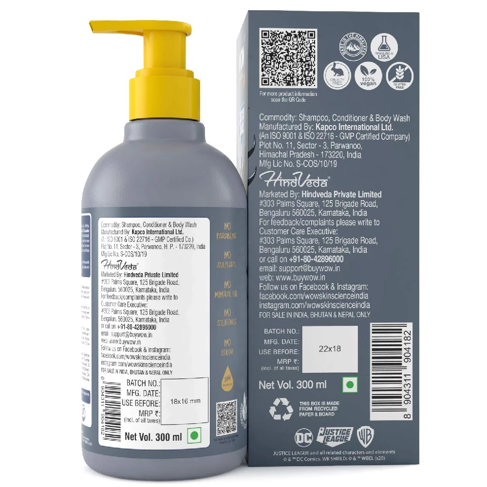 Wow Skin Science Kids 3 in 1 Wash - Caped Crusader Batman Edition - Image 4
