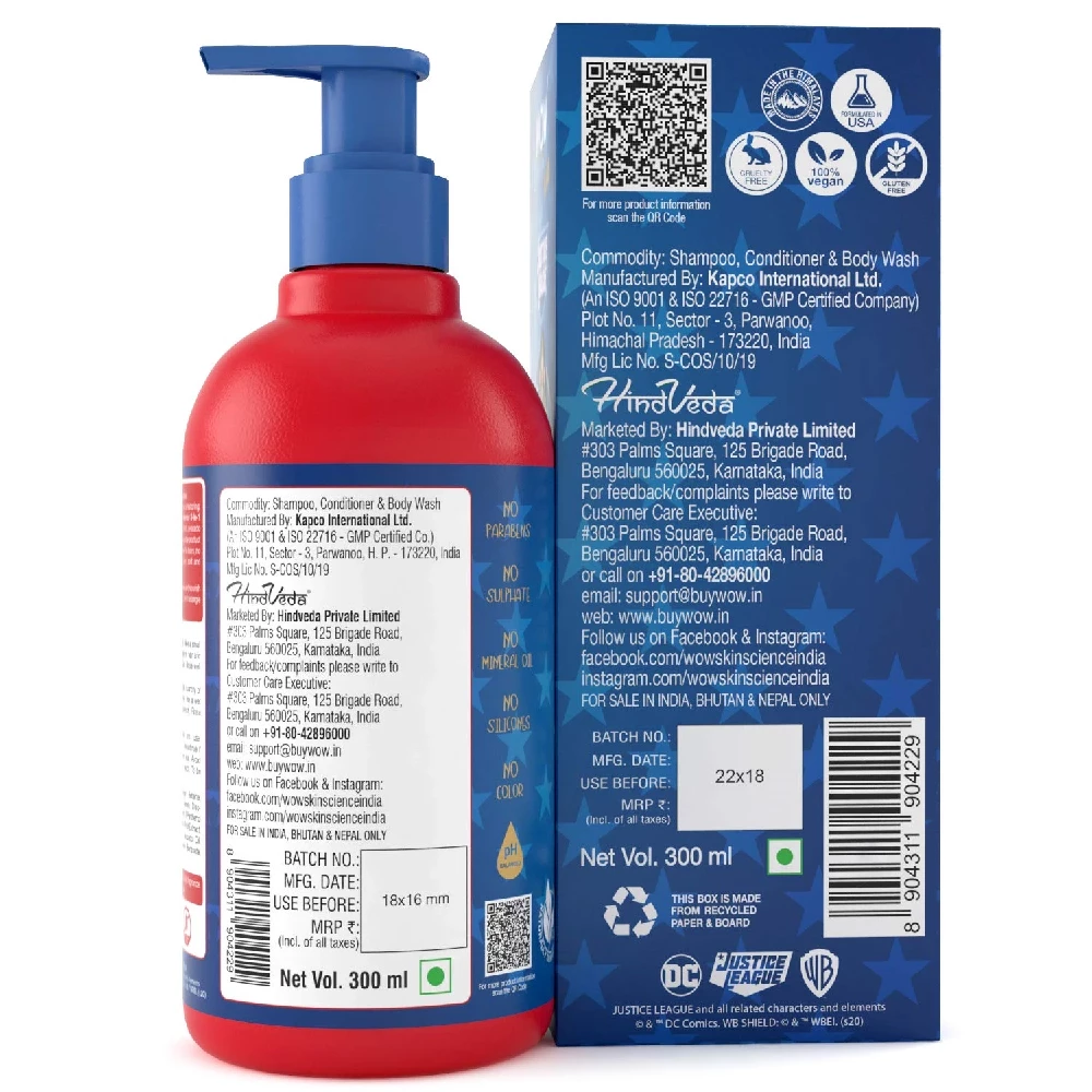 Wow Skin Science Kids 3 in 1 Wash - Golden Warrior Wonder Woman Edition - Image 4