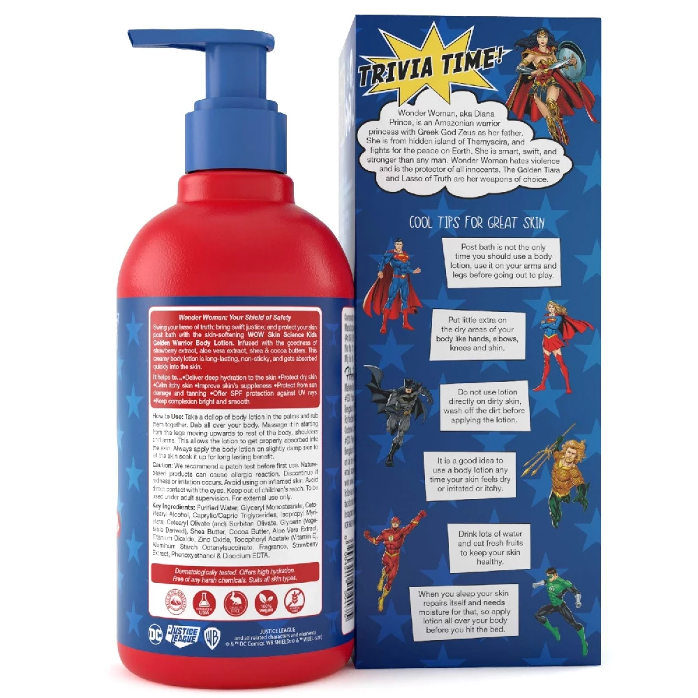 Wow Skin Science Kids Body Lotion - Golden Warrior Wonder Woman Edition - Image 3