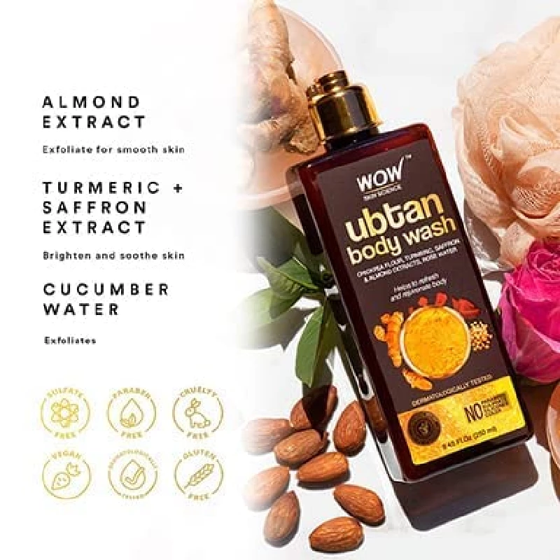 Wow Skin Science Ubtan Body Wash For Tan Removal And Glowing Skin - Image 2