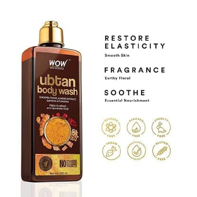 Wow Skin Science Ubtan Body Wash For Tan Removal And Glowing Skin - Image 3