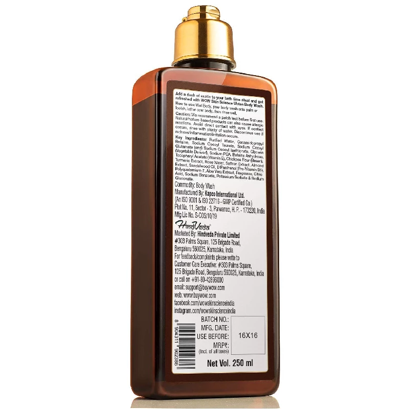 Wow Skin Science Ubtan Body Wash For Tan Removal And Glowing Skin - Image 5