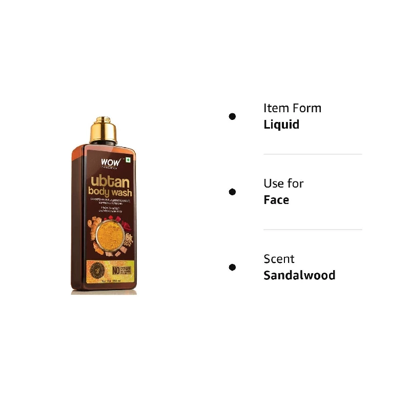Wow Skin Science Ubtan Body Wash For Tan Removal And Glowing Skin - Image 7