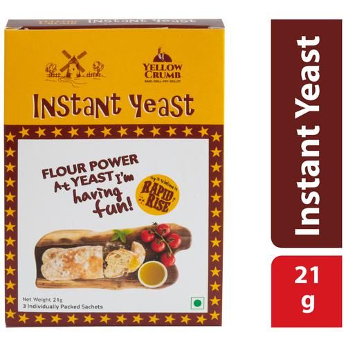 Yellow Crumb Flour Power - Instant Dry Yeast Yellow Crumb Flour Power - Instant Dry Yeast--21 g Pack of 3
