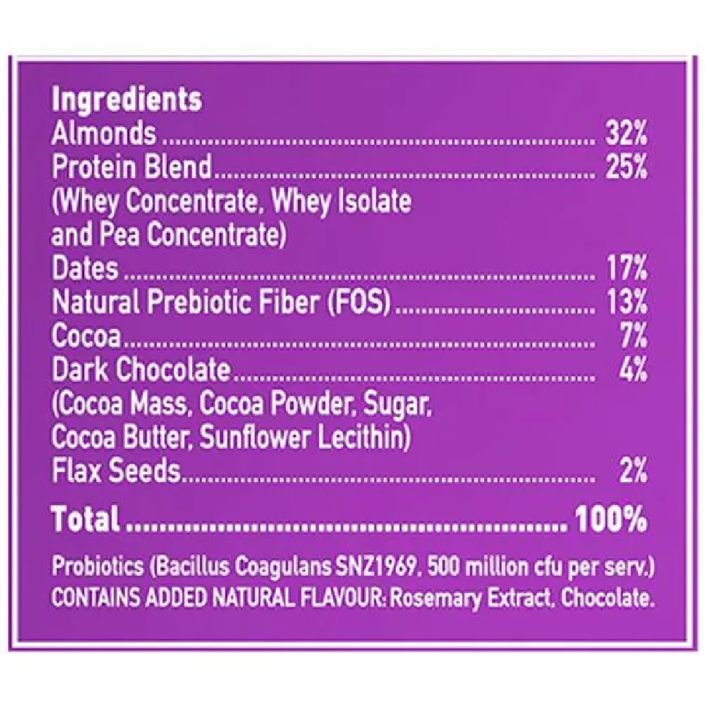 Yoga Bar 20g Protein Bar - Chocolate Brownie, No Added Sugar, Loaded With Fibre, 70 g (Pack of 6) - Image 3